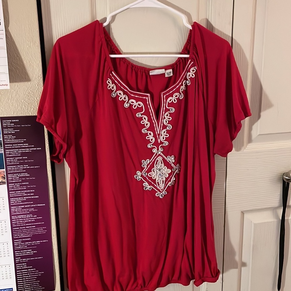 V-neck blouse
